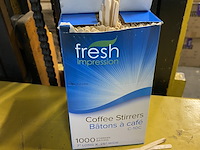 Ca. 50x doosjes a 1000 stuks roerstaafjes, bruin - afbeelding 3 van  3