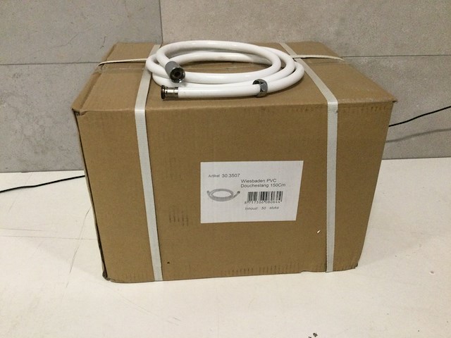 Ca. 50x doucheslang 150 cm pvc wb, 39.3520, wit - afbeelding 1 van  3