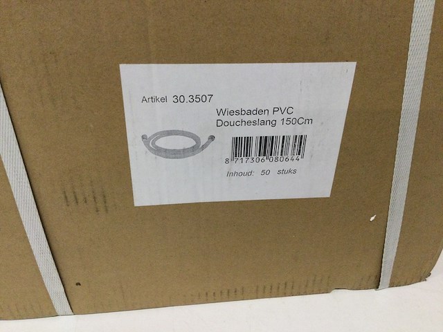 Ca. 50x doucheslang 150 cm pvc wb, 39.3520, wit - afbeelding 2 van  3