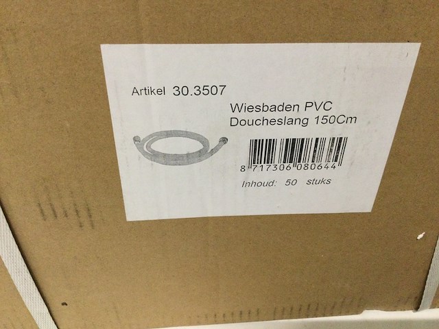Ca. 50x doucheslang 150 cm pvc wb, 39.3520, wit - afbeelding 2 van  3