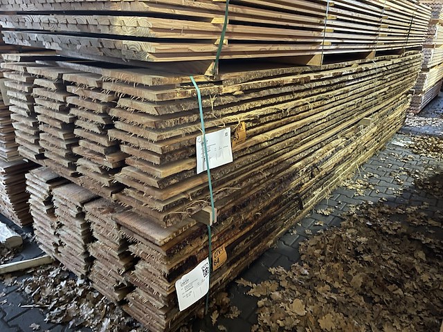 Ca. 50x douglas onbekantrechte schaaldelen, 22x200-250mm, lengte 500cm - afbeelding 4 van  4