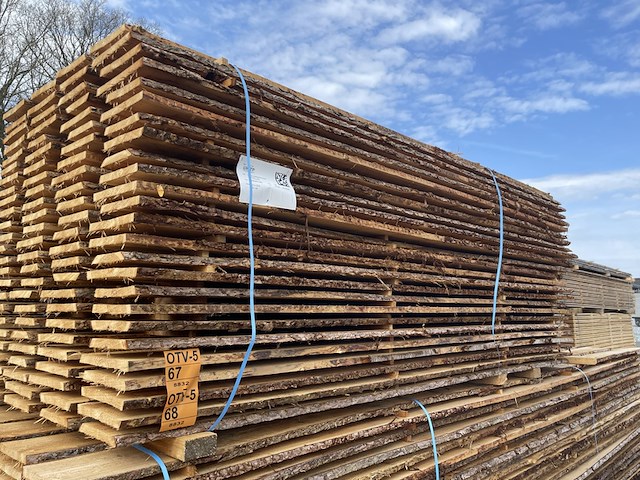 Ca. 50x douglas schaaldelen fijnbezaagd, 22x200-250mm, lengte 300cm - afbeelding 4 van  4