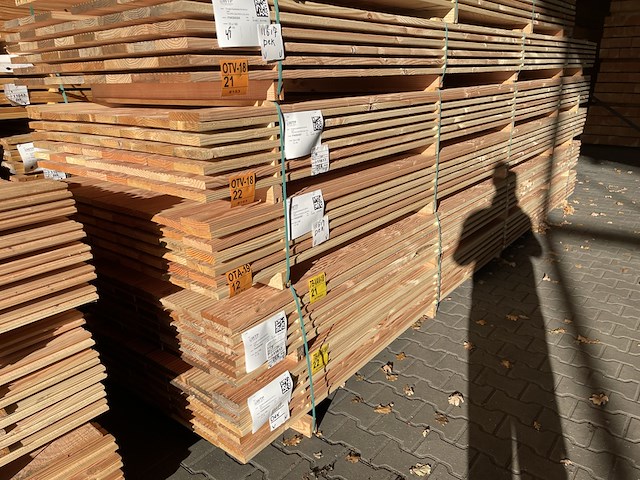 Ca. 50x douglas vlonderplanken, 25x140mm, lengte 500cm - afbeelding 4 van  4