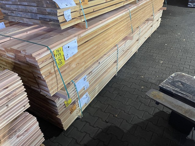 Ca. 50x douglas vlonderplanken, 25x140mm, lengte 500cm - afbeelding 4 van  4