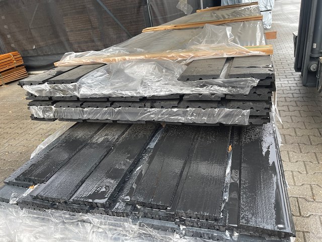Ca. 50x grenen design profiel zwart gecoat, 18x140mm, lengte 510cm - afbeelding 3 van  3