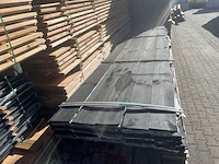 Ca. 50x grenen zweeds rabat zwart gecoat, 21x190mm, lengte 400cm