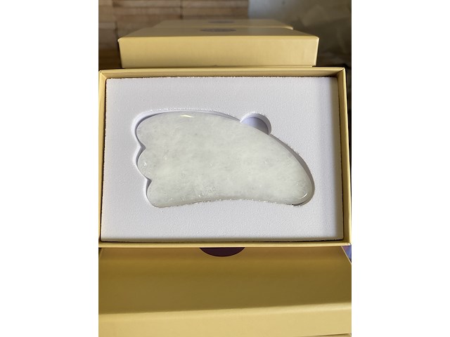 Ca. 50x guasha schraper witte jade wolk - afbeelding 2 van  3