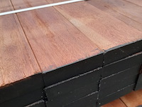 Ca. 50x hardhouten vlonderplank, 2,7 x 9,5 x 350 cm - afbeelding 5 van  6