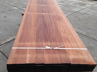 Ca. 50x hardhouten vlonderplank, 2,7 x 9,5 x 350 cm - afbeelding 6 van  6