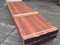 Ca. 50x hardhouten vlonderplank, 2,7 x 9,5 x 350 cm - afbeelding 1 van  6