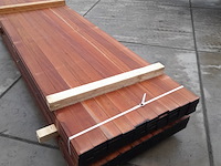 Ca. 50x hardhouten vlonderplank, 2,7 x 9,5 x 350 cm - afbeelding 5 van  6