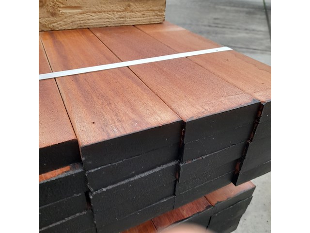 Ca. 50x hardhouten vlonderplank, 2,7 x 9,5 x 350 cm - afbeelding 6 van  6