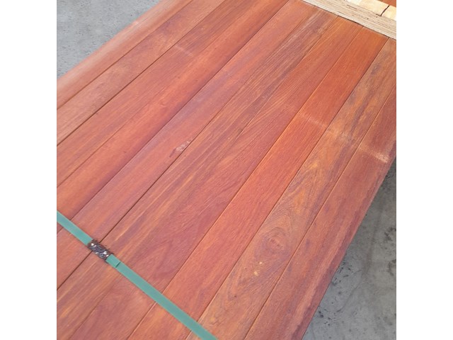 Ca. 50x hardhouten vlonderplank, 2,7 x 9,5 x 350 cm - afbeelding 4 van  6