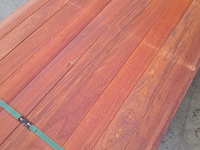 Ca. 50x hardhouten vlonderplank, 2,7 x 9,5 x 350 cm - afbeelding 4 van  6