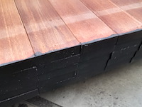 Ca. 50x hardhouten vlonderplank, 2,7 x 9,5 x 350 cm - afbeelding 6 van  6