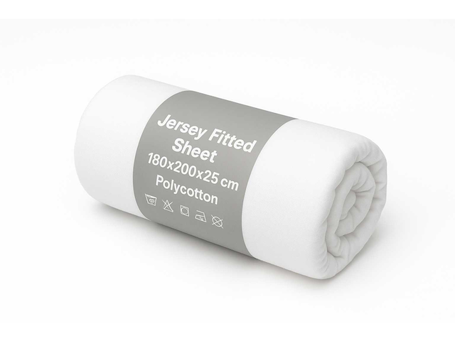 Ca. 50x hoeslaken 180/200 jersey fitted sheet - afbeelding 2 van  5