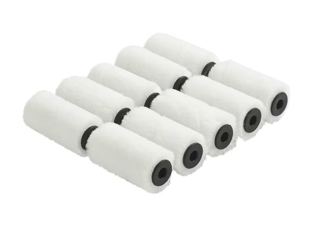 Ca. 50x lakroller vacht 5,5 cm kern voor gladde lak, wit - afbeelding 1 van  2