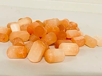 Ca. 50x seleniet getrommelde stukjes, oranje - afbeelding 2 van  4