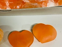 Ca. 50x seleniet hartjes, oranje - afbeelding 2 van  6