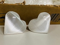Ca. 50x seleniet hartjes wit - afbeelding 2 van  4