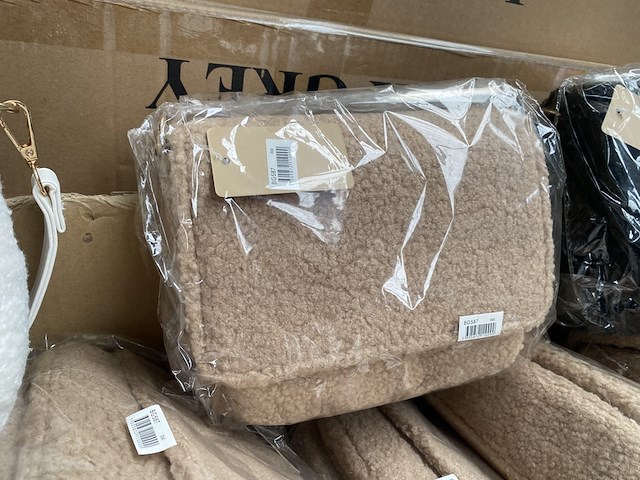 Ca. 50x tas, teddy, beige, zwart, wit - afbeelding 3 van  5