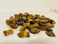 Ca. 50x tijgeroog met hematiet trommelsteen