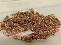 Ca. 50x toermalijn rood hanger verzilverd - afbeelding 2 van  5