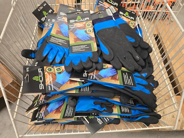 Ca. 50x werkhandschoenen xl showa, zwart blauw - afbeelding 1 van  4