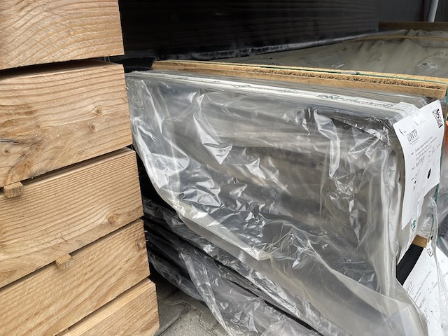 Ca. 51x douglas dubbele rhombus zwart gecoat, 25x137mm, lengte 300cm - afbeelding 3 van  3