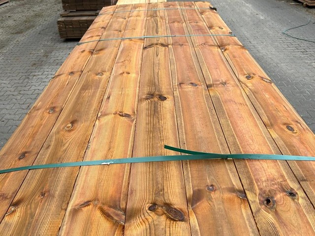 Ca. 51x grenen balken geschaafd geïmpregneerd, 45x145mm, lengte 600cm - afbeelding 1 van  4