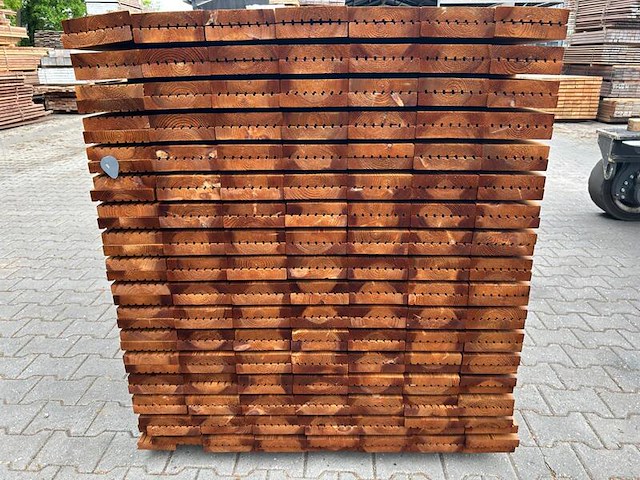 Ca. 51x grenen balken geschaafd geïmpregneerd, 45x145mm, lengte 600cm - afbeelding 3 van  4