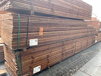 Ca. 51x guyana teak beschoeiingsplanken, 20x200mm, lengte 35/350cm, 3/400cm, 13/450cm - afbeelding 4 van  4