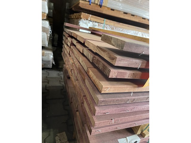 Ca. 51x purple heart planken geschaafd, 21x120mm, lengte 22/335cm, 29/365cm - afbeelding 3 van  3
