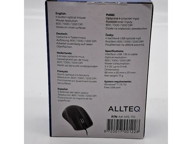 Ca. 51x usb muis, bedraad, allteq, ak-ms-110 - afbeelding 3 van  4