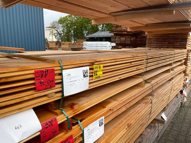Ca. 52x douglas wisselsponning/halfhoutsrabat, 18x190mm, lengte 400cm - afbeelding 2 van  3