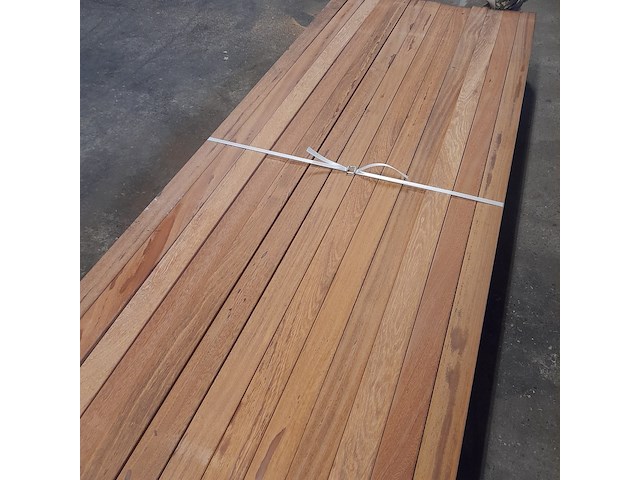 Ca. 52x hardhouten regel, 4,5 x 7 x 245 cm - afbeelding 3 van  5