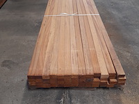 Ca. 52x hardhouten regel, 4,5 x 7 x 245 cm - afbeelding 4 van  5