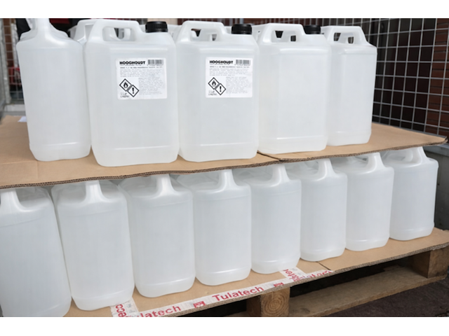 Ca. 53x desinfectiemiddel 5 l partij, hooghoudt, handgel 80% alcohol, wit - afbeelding 1 van  4