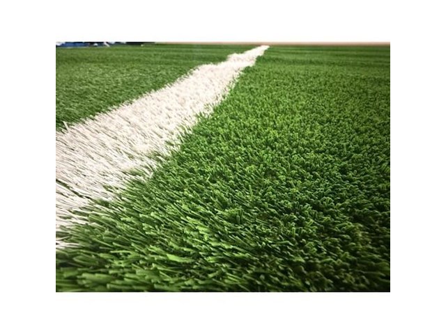 Ca. 54,4m2 kunstgras, 28 mm hoog, groen, wit - afbeelding 1 van  3