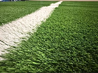 Ca. 54,4m2 kunstgras, 28 mm hoog, groen, wit - afbeelding 1 van  3