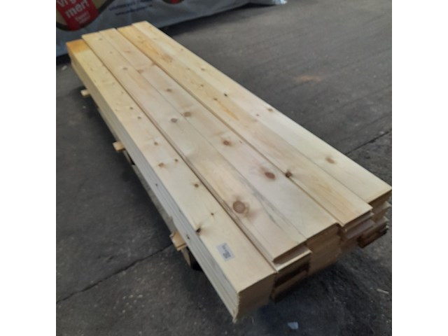 Ca. 54x grenen vloerdeel met mes en groef, 2,1 x 14,7 x 270 cm - afbeelding 1 van  7