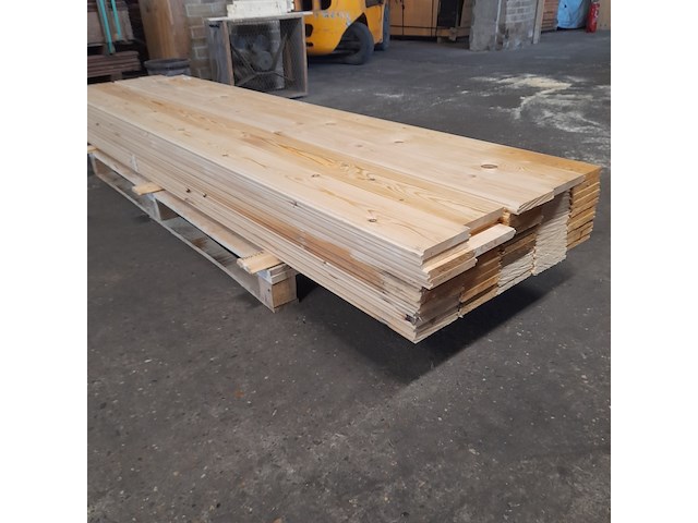 Ca. 54x grenen vloerdeel met mes en groef, 2,1 x 14,7 x 270 cm - afbeelding 4 van  7