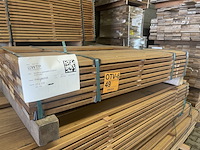 Ca. 54x guyana teak planken geschaafd, 21x120mm, lengte 125cm - afbeelding 4 van  4