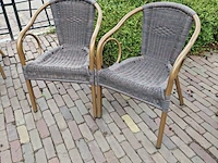 Ca. 54x terras stoelen, bruin