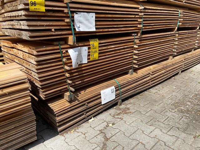 Ca. 55x douglas dubbele rhombus profiel, 25x137mm, lengte 500cm - afbeelding 4 van  4