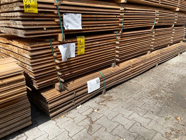Ca. 55x douglas dubbele rhombus profiel, 25x137mm, lengte 500cm - afbeelding 4 van  4