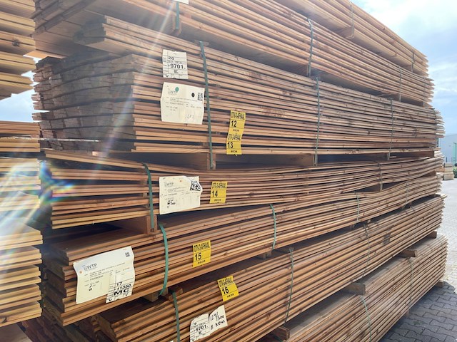 Ca. 55x douglas zweeds rabat, 21x190mm, lengte 500cm - afbeelding 4 van  4