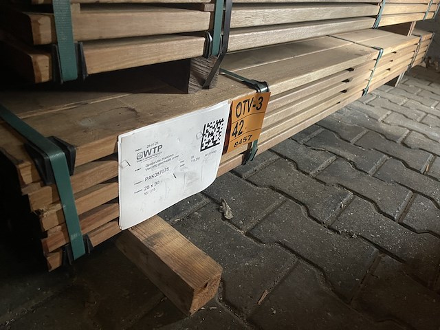 Ca. 55x guyana ipé planken geschaafd, 25x90mm, lengte 215cm - afbeelding 4 van  4