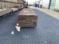 Ca. 55x guyana teak beschoeiingsplanken, 20x200mm, lengte 9/350cm, 16/400cm, 30/450cm - afbeelding 3 van  4