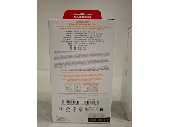Ca 55x inkt- en papierset canon, rp-108 - afbeelding 3 van  4